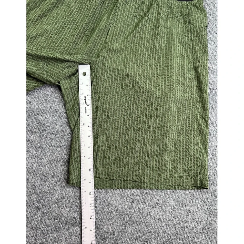 Lululemon Athletic Shorts Mens XL Green Herringbone Active Performance 9